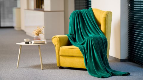 Koc polarowy 200x220 cm TEESA - zielony Koc polarowy 200x220 cm TEESA - zielony