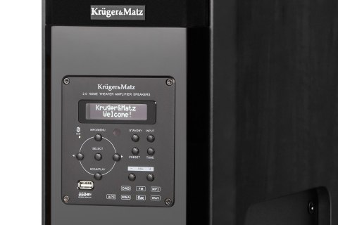 Kolumny głośnikowe aktywne Kruger&Matz Passion, zestaw 2.0, kolor czarny Kolumny głośnikowe aktywne Kruger&Matz Passion, zestaw 2.0, kolor czarny
