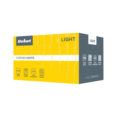 Kurtyna świetlna 5m (330 led), kolor ciepły biały. IP 44 Kurtyna świetlna 5m (330 led), kolor ciepły biały. IP 44