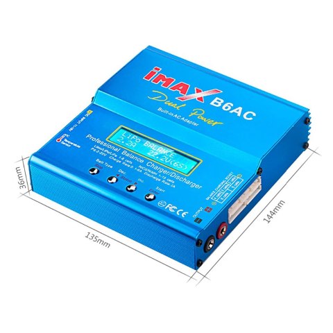 Ładowarka balansująca iMAX B6 80W E6168 Ładowarka balansująca iMAX B6 80W E6168