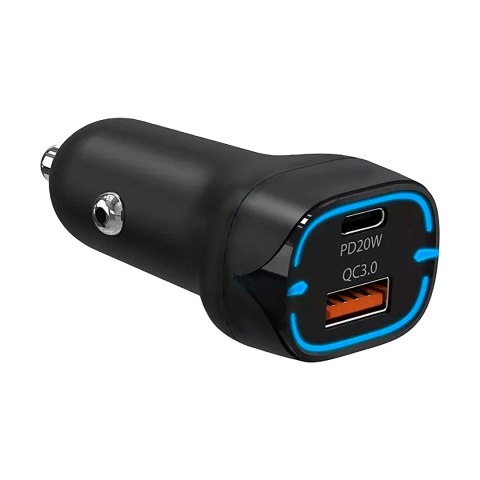 Ładowarka samochodowa z funkcją Power Delivery i Quick Charge 38W Ładowarka samochodowa z funkcją Power Delivery i Quick Charge 38W