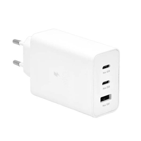 Ładowarka sieciowa z funkcją Power Delivery i Quick Charge 65W biała Ładowarka sieciowa z funkcją Power Delivery i Quick Charge 65W biała