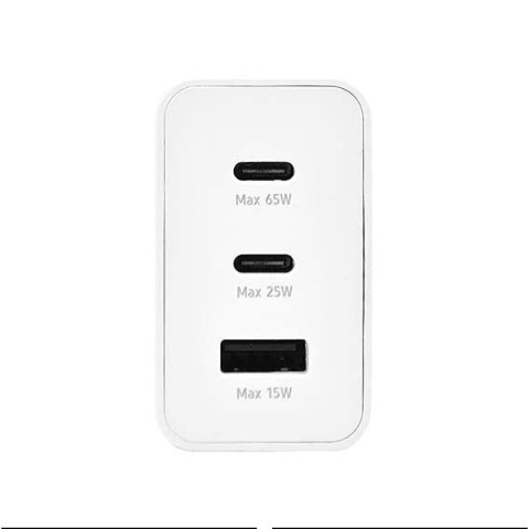 Ładowarka sieciowa z funkcją Power Delivery i Quick Charge 65W biała Ładowarka sieciowa z funkcją Power Delivery i Quick Charge 65W biała