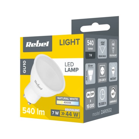 Lampa LED Rebel 7W GU10 , 4000K, 230V Lampa LED Rebel 7W GU10 , 4000K, 230V