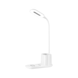 Lampka LED na biurko z ładowarką indukcyjną (biała)