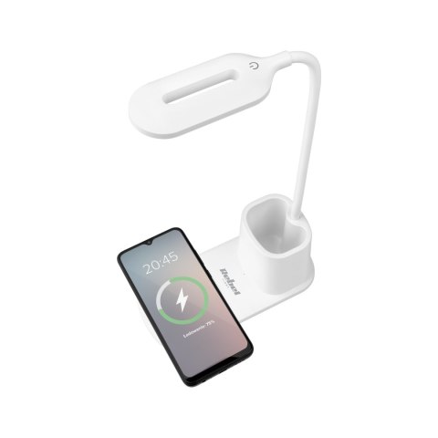 Lampka LED na biurko z ładowarką indukcyjną (biała) Lampka LED na biurko z ładowarką indukcyjną (biała)