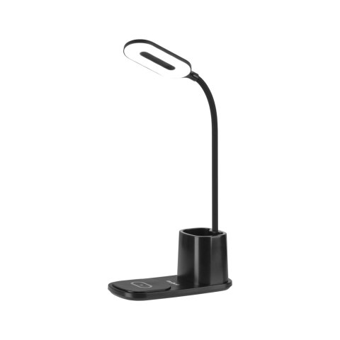 Lampka LED na biurko z ładowarką indukcyjną (czarna) Lampka LED na biurko z ładowarką indukcyjną (czarna)