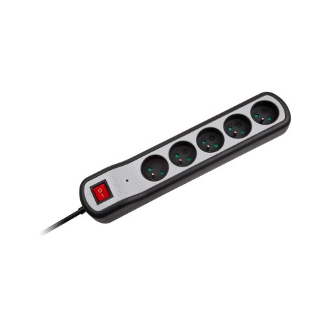 Listwa zasilająca Rebel 5 gniazd z przełącznikiem (5m, 3x1,5mm) Listwa zasilająca Rebel 5 gniazd z przełącznikiem (5m, 3x1,5mm)