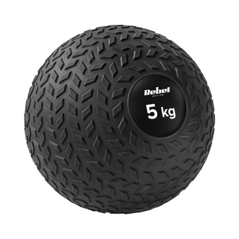 Mała piłka lekarska do ćwiczeń rehabilitacyjna Slam Ball 23cm 5kg, REBEL ACTIVE Mała piłka lekarska do ćwiczeń rehabilitacyjna Slam Ball 23cm 5kg, REBEL ACTIVE