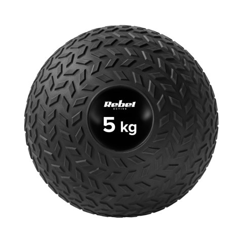 Mała piłka lekarska do ćwiczeń rehabilitacyjna Slam Ball 23cm 5kg, REBEL ACTIVE Mała piłka lekarska do ćwiczeń rehabilitacyjna Slam Ball 23cm 5kg, REBEL ACTIVE