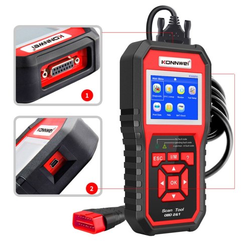 Miernik diagnostyczny, skaner OBD2 Konnwei KW850 Miernik diagnostyczny, skaner OBD2 Konnwei KW850