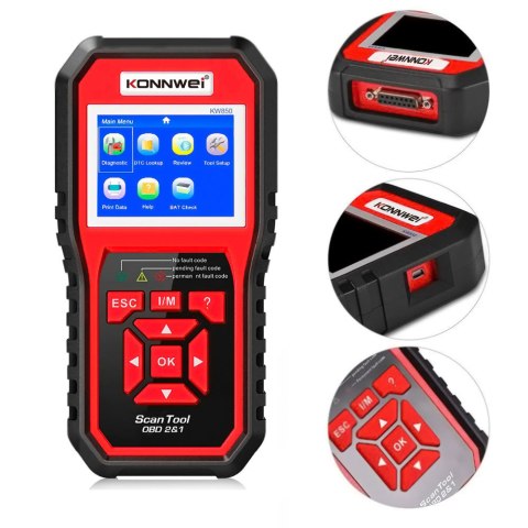Miernik diagnostyczny, skaner OBD2 Konnwei KW850 Miernik diagnostyczny, skaner OBD2 Konnwei KW850