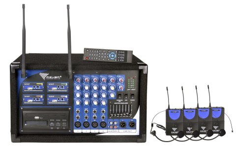 Mikrofon PA-180 UHF 4 kanały (4 mikrofony nagłowne) Mikrofon PA-180 UHF 4 kanały (4 mikrofony nagłowne)