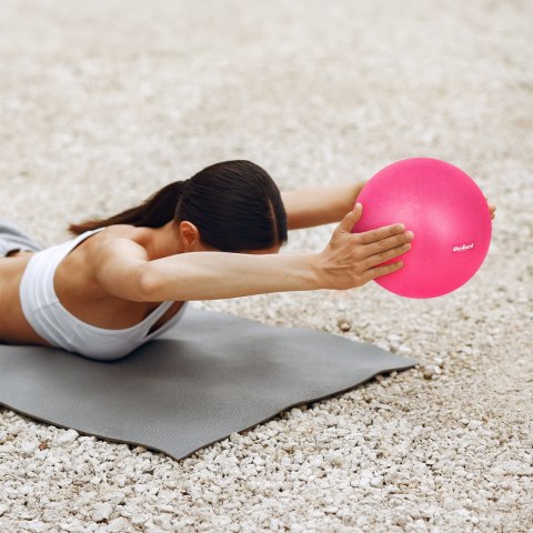 Mini piłka gimnastyczna do pilates rehabilitacyjna 25cm, kolor różowy, REBEL ACTIVE Mini piłka gimnastyczna do pilates rehabilitacyjna 25cm, kolor różowy, REBEL ACTIVE