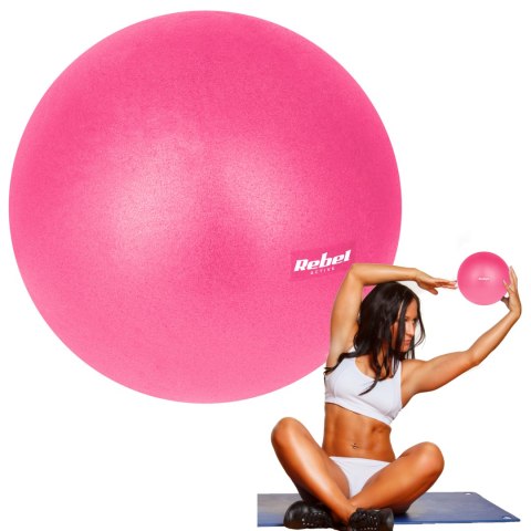 Mini piłka gimnastyczna do pilates rehabilitacyjna 25cm, kolor różowy, REBEL ACTIVE Mini piłka gimnastyczna do pilates rehabilitacyjna 25cm, kolor różowy, REBEL ACTIVE