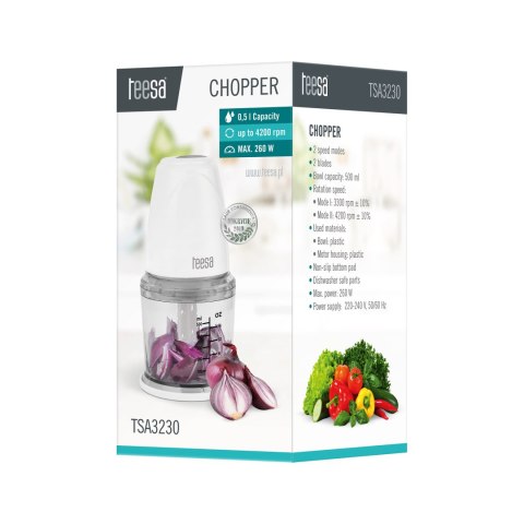 Mini rozdrabniacz z pojemnikiem 500ml 260W Mini rozdrabniacz z pojemnikiem 500ml 260W