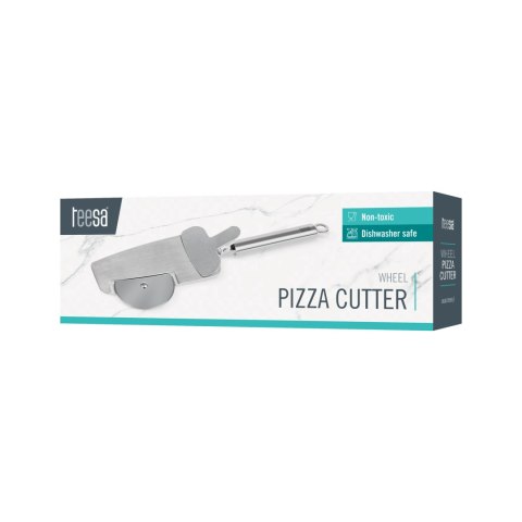 Nóż do pizzy z tarczą tnącą, zębami tnącymi brzegi oraz łopatką z zaciskiem Nóż do pizzy z tarczą tnącą, zębami tnącymi brzegi oraz łopatką z zaciskiem