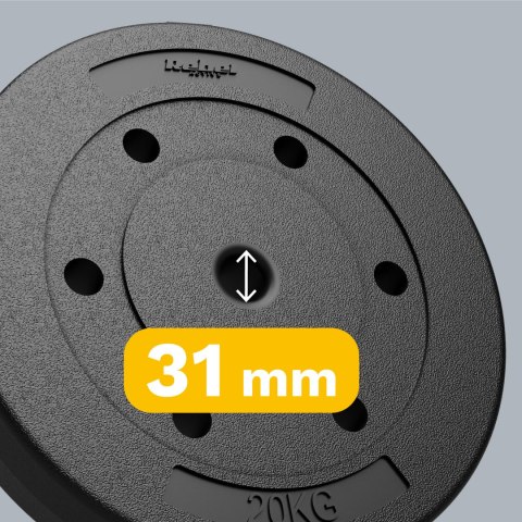 Obciążenie bitumiczne 20kg, otwór 31mm, REBEL ACTIVE Obciążenie bitumiczne 20kg, otwór 31mm, REBEL ACTIVE
