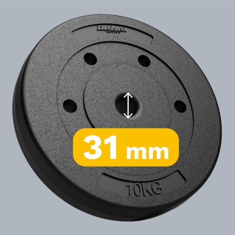 Obciążenie bitumiczne zestaw 2x10kg, otwór 31mm, REBEL ACTIVE Obciążenie bitumiczne zestaw 2x10kg, otwór 31mm, REBEL ACTIVE