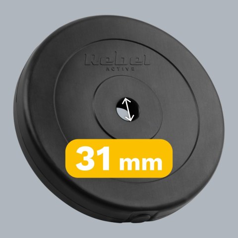 Obciążenie bitumiczne zestaw 2x10kg, otwór 31mm, talerz klasyczny, REBEL ACTIVE Obciążenie bitumiczne zestaw 2x10kg, otwór 31mm, talerz klasyczny, REBEL ACTIVE