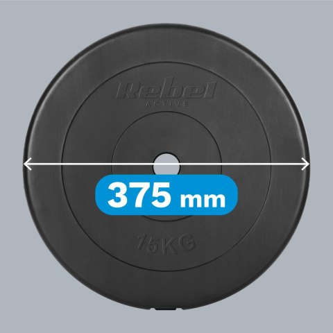 Obciążenie bitumiczne zestaw 2x15kg, otwór 31mm, talerz klasyczny, REBEL ACTIVE Obciążenie bitumiczne zestaw 2x15kg, otwór 31mm, talerz klasyczny, REBEL ACTIVE