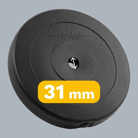 Obciążenie bitumiczne zestaw 2x15kg, otwór 31mm, talerz klasyczny, REBEL ACTIVE Obciążenie bitumiczne zestaw 2x15kg, otwór 31mm, talerz klasyczny, REBEL ACTIVE