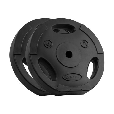 Obciążenie bitumiczne zestaw 2x15kg, otwór 31mm, talerz z uchwytami, REBEL ACTIVE Obciążenie bitumiczne zestaw 2x15kg, otwór 31mm, talerz z uchwytami, REBEL ACTIVE