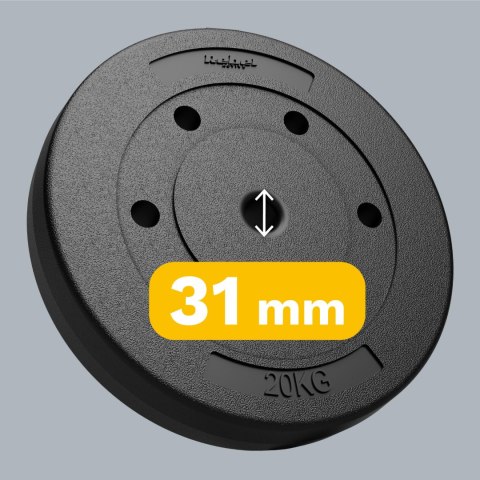 Obciążenie bitumiczne zestaw 2x20kg, otwór 31mm, REBEL ACTIVE Obciążenie bitumiczne zestaw 2x20kg, otwór 31mm, REBEL ACTIVE