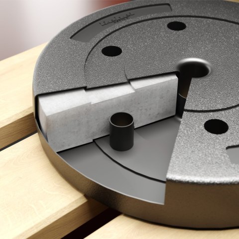 Obciążenie bitumiczne zestaw 4x1.25kg, otwór 31mm, REBEL ACTIVE Obciążenie bitumiczne zestaw 4x1.25kg, otwór 31mm, REBEL ACTIVE