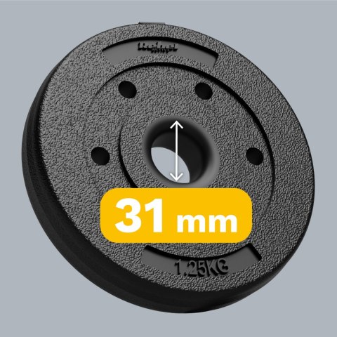 Obciążenie bitumiczne zestaw 4x1.25kg, otwór 31mm, REBEL ACTIVE Obciążenie bitumiczne zestaw 4x1.25kg, otwór 31mm, REBEL ACTIVE
