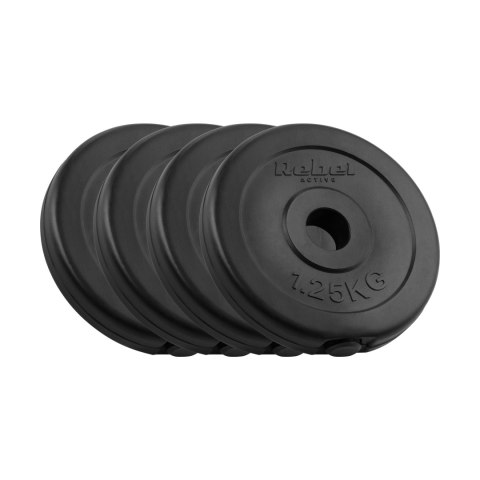 Obciążenie bitumiczne zestaw 4x1.25kg, otwór 31mm, talerz klasyczny, REBEL ACTIVE Obciążenie bitumiczne zestaw 4x1.25kg, otwór 31mm, talerz klasyczny, REBEL ACTIVE