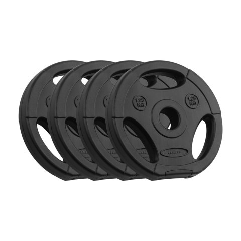 Obciążenie bitumiczne zestaw 4x1.25kg, otwór 31mm, talerz z uchwytami, REBEL ACTIVE Obciążenie bitumiczne zestaw 4x1.25kg, otwór 31mm, talerz z uchwytami, REBEL ACTIVE