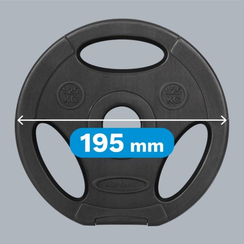 Obciążenie bitumiczne zestaw 4x1.25kg, otwór 31mm, talerz z uchwytami, REBEL ACTIVE Obciążenie bitumiczne zestaw 4x1.25kg, otwór 31mm, talerz z uchwytami, REBEL ACTIVE