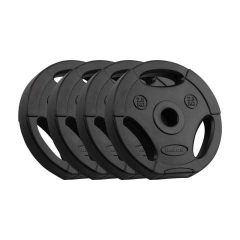 Obciążenie bitumiczne zestaw 4x2.5kg, otwór 31mm, talerz z uchwytami, REBEL ACTIVE Obciążenie bitumiczne zestaw 4x2.5kg, otwór 31mm, talerz z uchwytami, REBEL ACTIVE