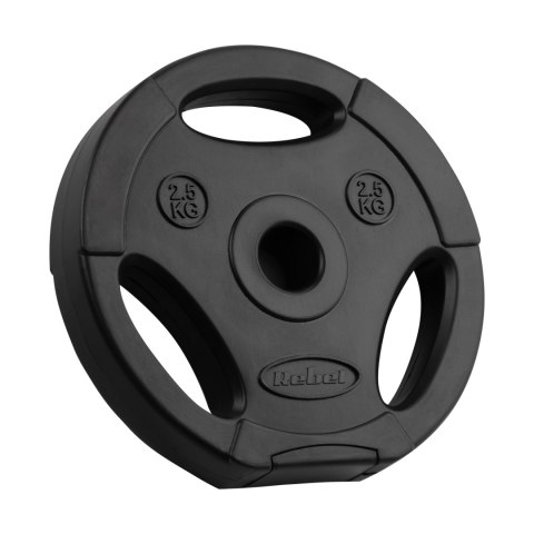Obciążenie bitumiczne zestaw 4x2.5kg, otwór 31mm, talerz z uchwytami, REBEL ACTIVE Obciążenie bitumiczne zestaw 4x2.5kg, otwór 31mm, talerz z uchwytami, REBEL ACTIVE