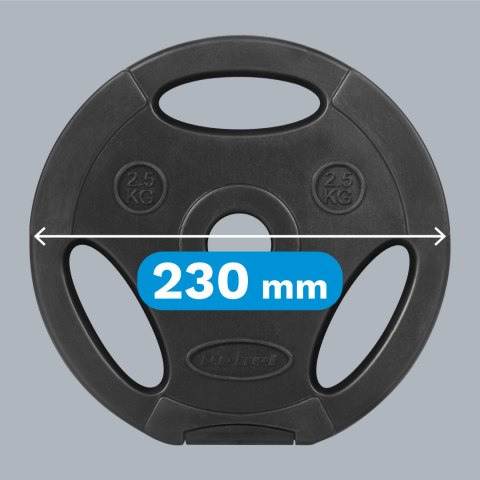 Obciążenie bitumiczne zestaw 4x2.5kg, otwór 31mm, talerz z uchwytami, REBEL ACTIVE Obciążenie bitumiczne zestaw 4x2.5kg, otwór 31mm, talerz z uchwytami, REBEL ACTIVE