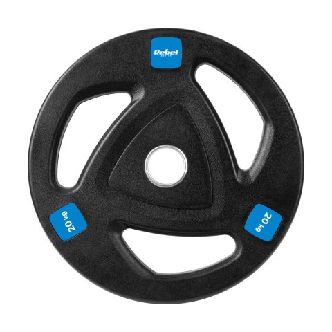 Obciążenie żeliwne olimpijskie gumowane zestaw 2x20kg, otwór 51mm , REBEL ACTIVE Obciążenie żeliwne olimpijskie gumowane zestaw 2x20kg, otwór 51mm , REBEL ACTIVE
