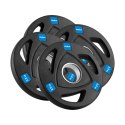 Obciążenie żeliwne olimpijskie gumowane zestaw 30kg ( 8x1.25kg + 4x2.5kg + 2x5kg ), otwór 51mm , REBEL ACTIVE