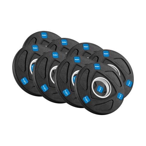 Obciążenie żeliwne olimpijskie gumowane zestaw 30kg ( 8x1.25kg + 4x2.5kg + 2x5kg ), otwór 51mm , REBEL ACTIVE Obciążenie żeliwne olimpijskie gumowane zestaw 30kg ( 8x1.25kg + 4x2.5kg + 2x5kg ), otwór 51mm , REBEL ACTIVE