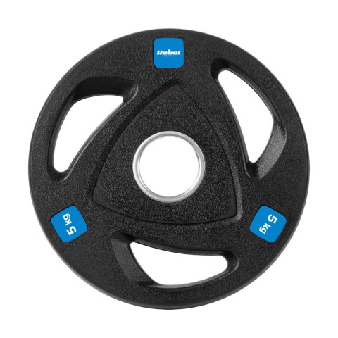 Obciążenie żeliwne olimpijskie gumowane zestaw 30kg ( 8x1.25kg + 4x2.5kg + 2x5kg ), otwór 51mm , REBEL ACTIVE Obciążenie żeliwne olimpijskie gumowane zestaw 30kg ( 8x1.25kg + 4x2.5kg + 2x5kg ), otwór 51mm , REBEL ACTIVE