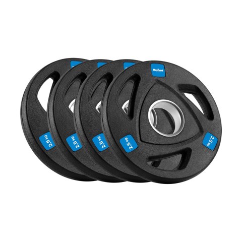 Obciążenie żeliwne olimpijskie gumowane zestaw 4x2.5kg, otwór 51mm , REBEL ACTIVE Obciążenie żeliwne olimpijskie gumowane zestaw 4x2.5kg, otwór 51mm , REBEL ACTIVE