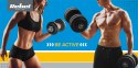 Obciążenie żeliwne olimpijskie gumowane zestaw 4x2.5kg, otwór 51mm , REBEL ACTIVE