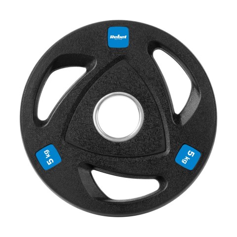 Obciążenie żeliwne olimpijskie gumowane zestaw 4x5kg, otwór 51mm , REBEL ACTIVE Obciążenie żeliwne olimpijskie gumowane zestaw 4x5kg, otwór 51mm , REBEL ACTIVE