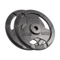 Obciążenie żeliwne zestaw 2x10kg, otwór 31mm, talerz z uchwytami, REBEL ACTIVE