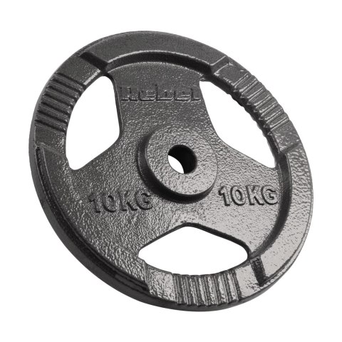 Obciążenie żeliwne zestaw 2x10kg, otwór 31mm, talerz z uchwytami, REBEL ACTIVE Obciążenie żeliwne zestaw 2x10kg, otwór 31mm, talerz z uchwytami, REBEL ACTIVE