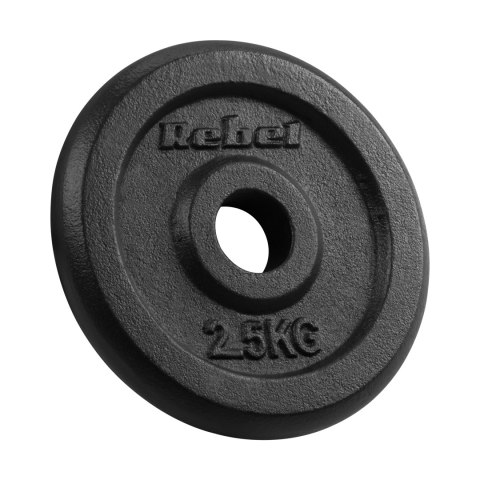 Obciążenie żeliwne zestaw 4x2.5kg, otwór 31mm, talerz klasyczny, REBEL ACTIVE Obciążenie żeliwne zestaw 4x2.5kg, otwór 31mm, talerz klasyczny, REBEL ACTIVE