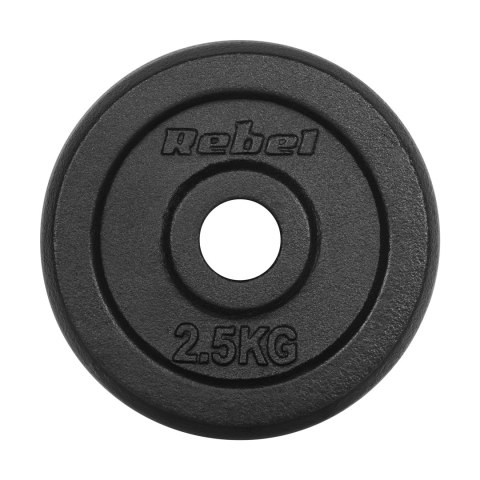 Obciążenie żeliwne zestaw 4x2.5kg, otwór 31mm, talerz klasyczny, REBEL ACTIVE Obciążenie żeliwne zestaw 4x2.5kg, otwór 31mm, talerz klasyczny, REBEL ACTIVE