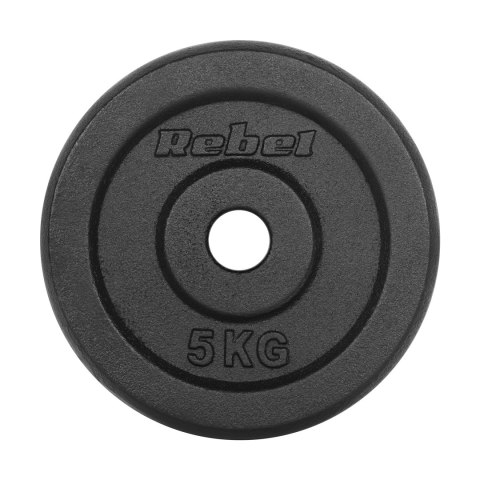 Obciążenie żeliwne zestaw 4x5kg, otwór 31mm, talerz klasyczny, REBEL ACTIVE Obciążenie żeliwne zestaw 4x5kg, otwór 31mm, talerz klasyczny, REBEL ACTIVE