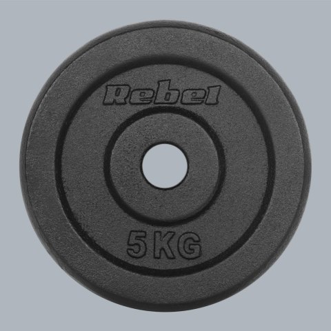 Obciążenie żeliwne zestaw 4x5kg, otwór 31mm, talerz klasyczny, REBEL ACTIVE Obciążenie żeliwne zestaw 4x5kg, otwór 31mm, talerz klasyczny, REBEL ACTIVE