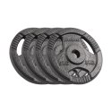Obciążenie żeliwne zestaw 4x5kg, otwór 31mm, talerz z uchwytami, REBEL ACTIVE